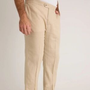 Quince European Linen Dress Pant In Driftwood Size 34 × 34